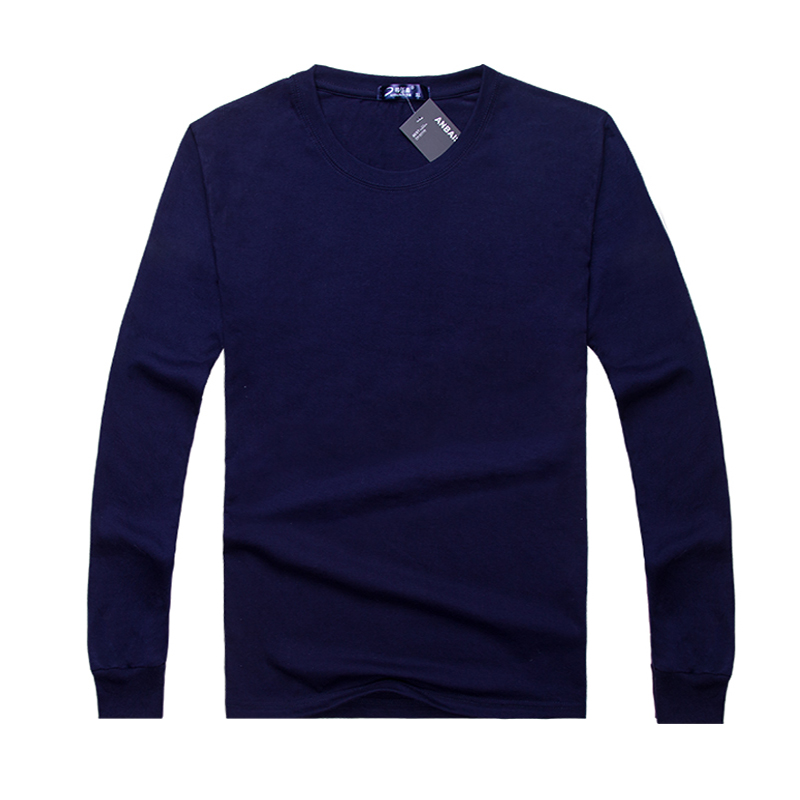 Đặc biệt hàng ngày nam trung niên áo thun dài tay cotton cổ tròn XL quần áo mùa thu Bố trung niên lỏng lẻo từ bi áo thun ba lỗ nam