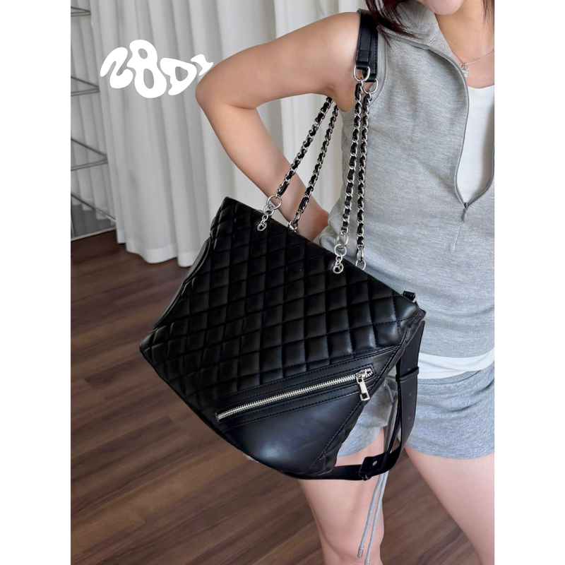 2801 Appropriate for Work and Party, Large-Capacity Quilted Pattern Tote Bag, Same Style as Gao Siwen, Punktote 2801 Appropriate for Work and Party, Large-Capacity Quilted Pattern Tote Bag, Same Style as Gao Siwen, Punktote