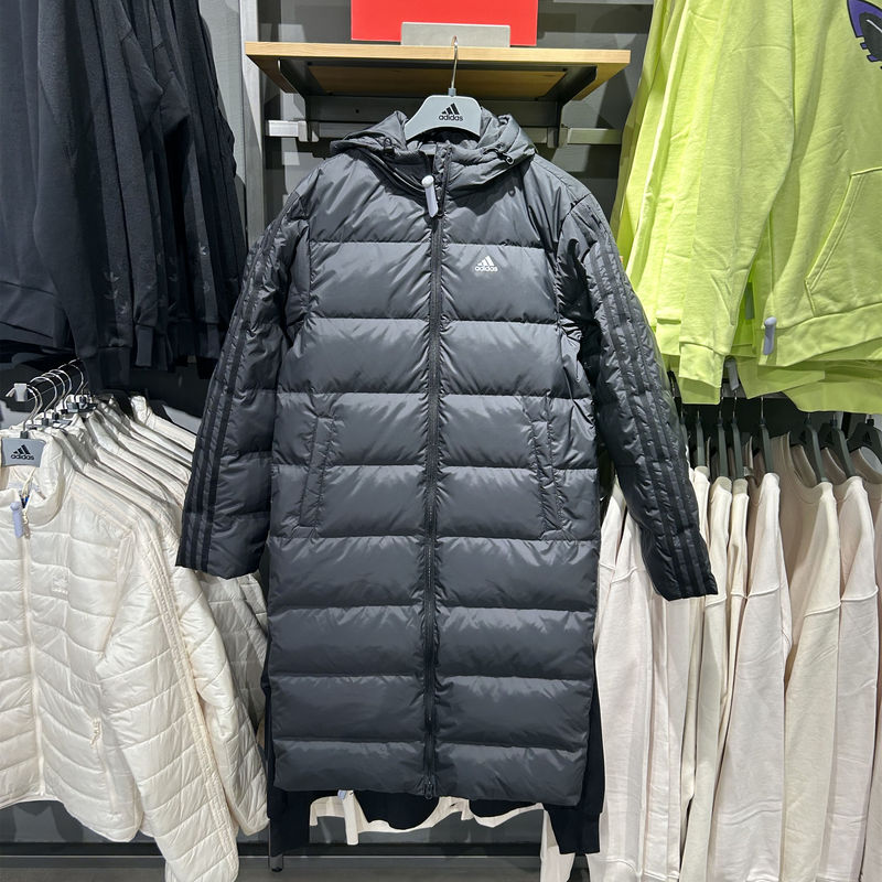 Adidas Men's Classic Warm Hooded Long Sports down Jacket Ik2413 Kc2498