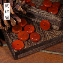 Natural Raw Mine South Red Spacer sepal full of meat full of tomatoes red flame striped beads DIY accessories