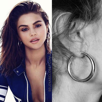 New Japan-ROK F W TRENDY MINIMALIST METAL RING RING EARRINGS EARRINGS FEMALE SEMI-CIRCLE EARRINGS