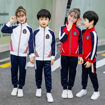 New High School Primary School students summer uniforms set kindergarten uniforms summer cotton cotton short-sleeved mens and womens class uniforms