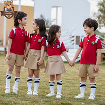 Kindergarten summer English style College Garden uniforms short-sleeved childrens class uniforms for primary and secondary school uniforms set purchase customization