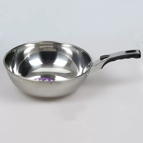 Кастрюля из нержавеющей стали, вок из нержавеющей стали 304, бытовой вок, утолщенный вок из нержавеющей стали, ложка для жарки, ультратонкая кастрюля для холодного блюда