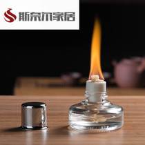 Glass alcohol lamp tea stove tea set white peat stove alcohol stove tea warmer tea ceremony heating insulation coffee trumpet