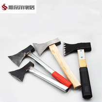 Ax iron handle ax carpentry ax small ax bone chopping wood household small ax forged reinforced ax hammer ax integrated