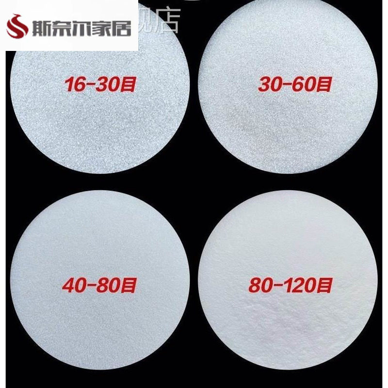 方解石粒子実験：高カルシウム・低鉄炭酸カルシウム砂、150メッシュおよび1500メッシュの方解石粉末