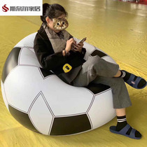 Factory direct sales inflatable football sofa pvc single sofa lounge chair portable foldable outdoor nap chair