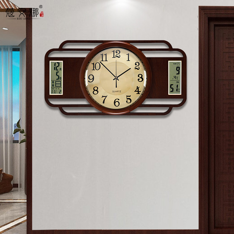 New Chinese hanging clock Living room Home mute Idea quartz Clock Atmosphere Nordic hanging bell minimalist modern light lavish watches