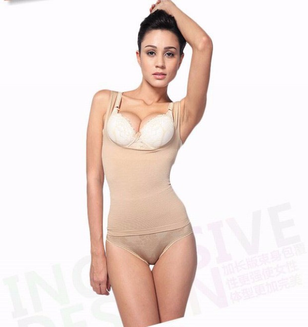 Phụ nữ lớn, bụng, eo, corset, giảm béo, đồ lót nhiệt, kích thước lớn liền mạch cơ thể vest áo body mỏng nhẹ