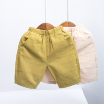 Childrens clothing boys shorts outside wear casual pants summer 2021 new boys childrens 57 points in pants Korean version of the tide