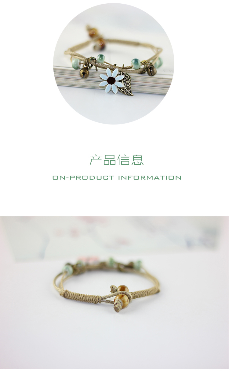 Chinese ceramics hand - made woven bracelets jewelry series of bell 's restoring ancient ways of female students is small adorn article