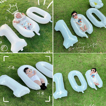 Digital Balloon Baby 100 Days Celebration Outdoor Picnic Decoration Photo Props Setup 100 Days Photo Park