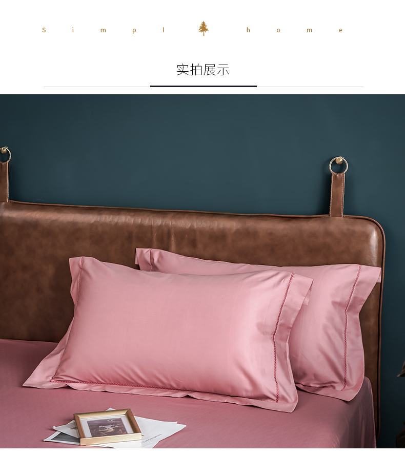 Vỏ gối cotton dài 60s cặp bông mã hóa dày thêu bông khách sạn lõi gối đặt gối bông - Gối trường hợp gối cao su kim cương