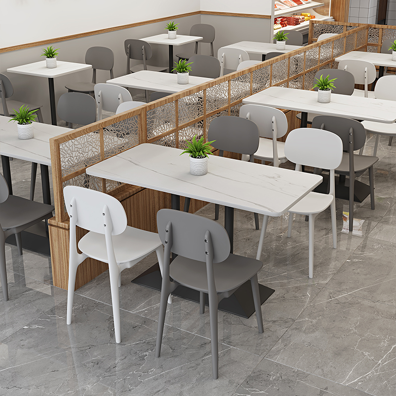 Commercial Fast Food Restaurant Table And Chairs Combine Small Eating Shop Cafe Milk Tea Shop Dining Table Dining Room Table And Chairs Hotel Rockboard Table-Taobao