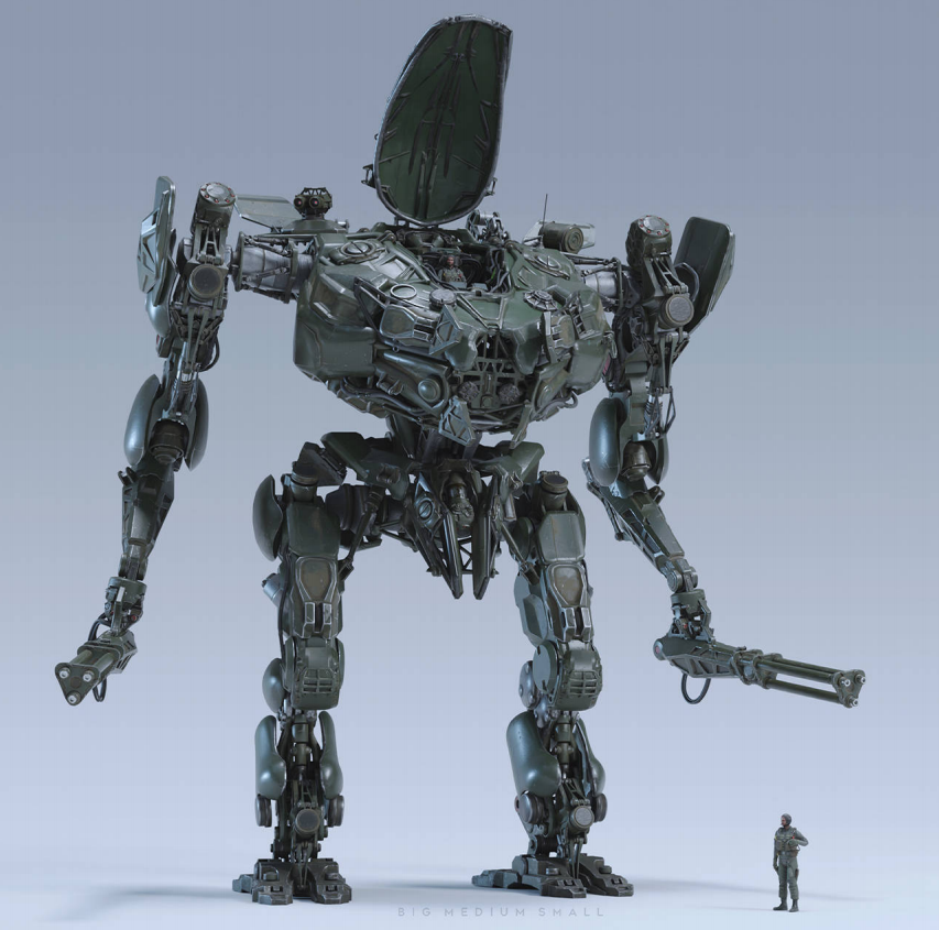 图片[8]-blender/OBJ/FBX末日机甲机械机器人模型科幻战车辆装甲变形A109-cg男孩