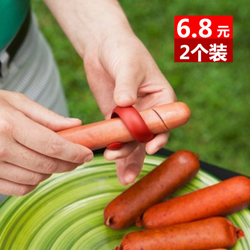 Outdoor barbecue auxiliary gadget creative hot dog slicer sausage cutter cut ham sausage knife cutter