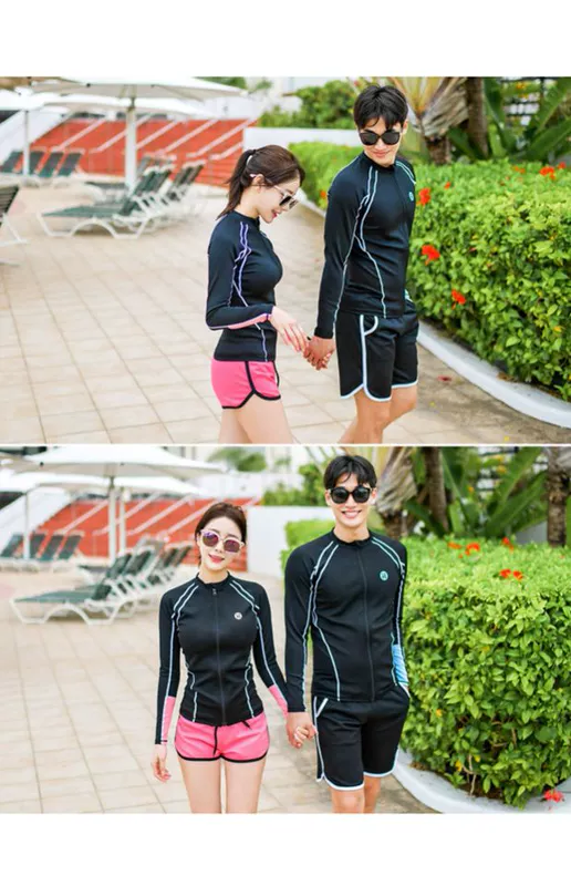 Quần áo lặn Hàn Quốc chia nhanh quần áo chống nắng quần áo mẹ nam và nữ quần áo bơi dài tay lướt quần áo đôi tình nhân - Vài đồ bơi