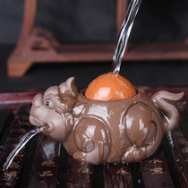 Zisha tea pet wealth rolling gold Chan evil spirits creative ornaments ceramics immediately rich tea set Tea play