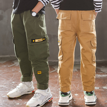 Boys  pants Spring loose childrens casual pants Childrens summer pants 10-year-old boy overalls spring and autumn thin models