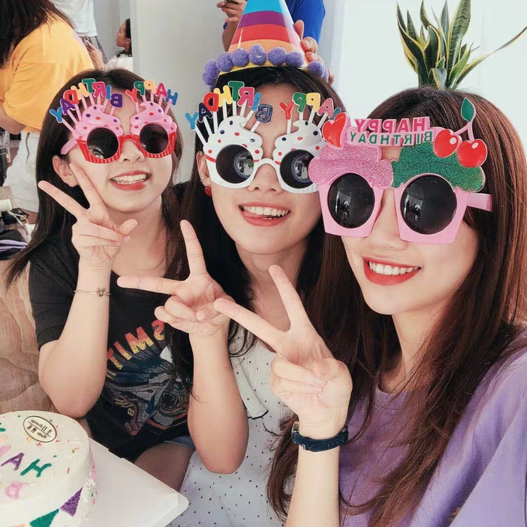 Little Red Book Same Renaissance Birthday Happy Party Blame Eye Glasses Cake Molding Meeting Props Net Red