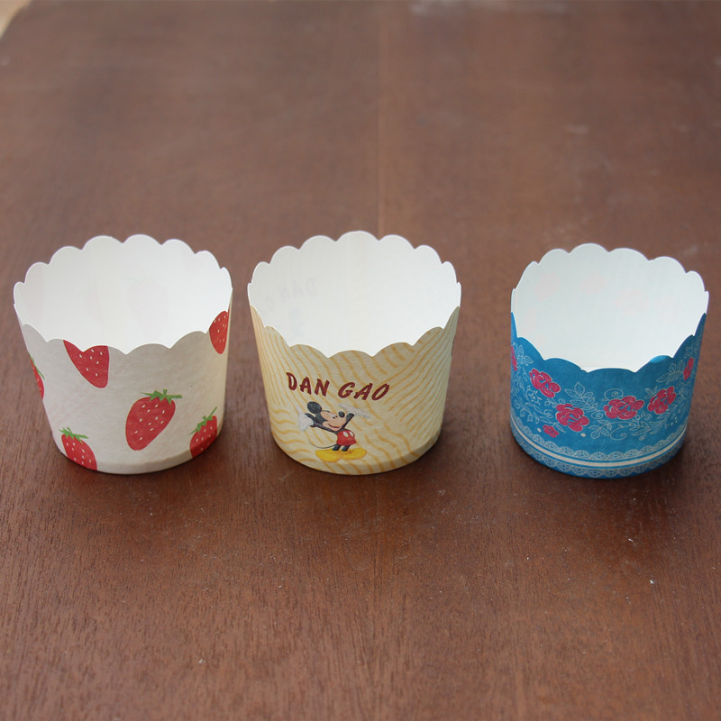 Small Number Outlet High-end 50 Hard Maven Cupcake Oil Cake Paper Mold Mechanism High Temperature Resistant