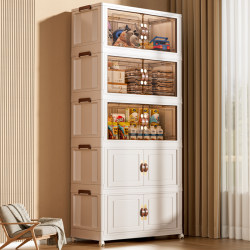 Storage Cabinet, Locker, Organizer, Household Multi-Layer Foldable Snack Cabinet, Toy, Baby, Infant Clothes Plastic Cabinet