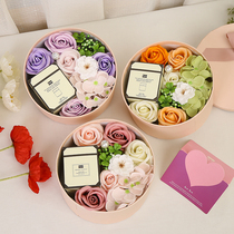 Soap flower Soap flower Carnation flower gift box Eternal flower Rose bouquet flower box Teachers Day gift to teacher