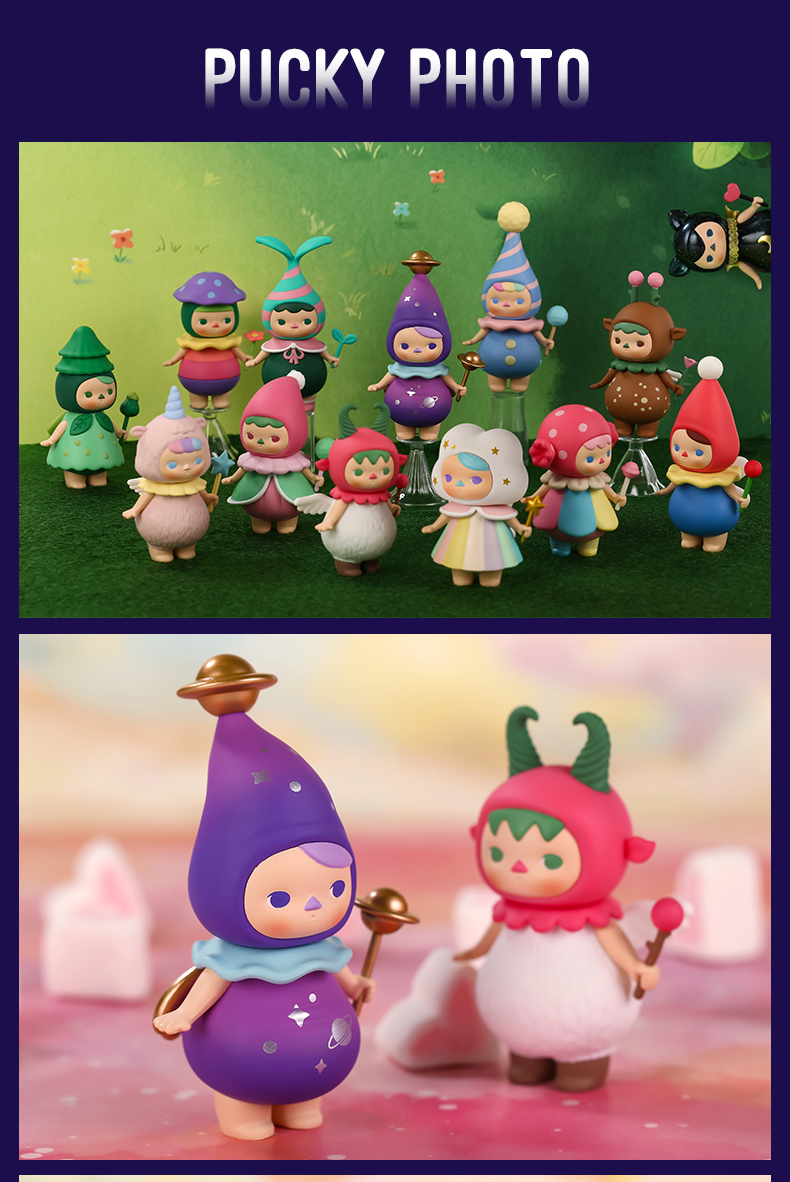 Biqi Forest Elf Biqi 2 Bubble Circle pucky Whole Box Candy Unicorn Hand Bubble Bubble Blind Box - Capsule Đồ chơi / Búp bê / BJD / Đồ chơi binh sĩ búp bê công chúa