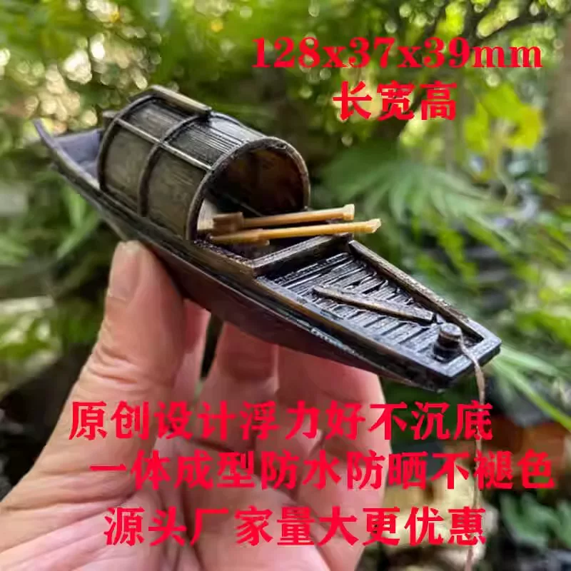 Черный навесной аквариум для Jiangnan с рыбками, декоративная микро-ландшафтная водная вставка, водоем из искусственных камней, декор для аквариума