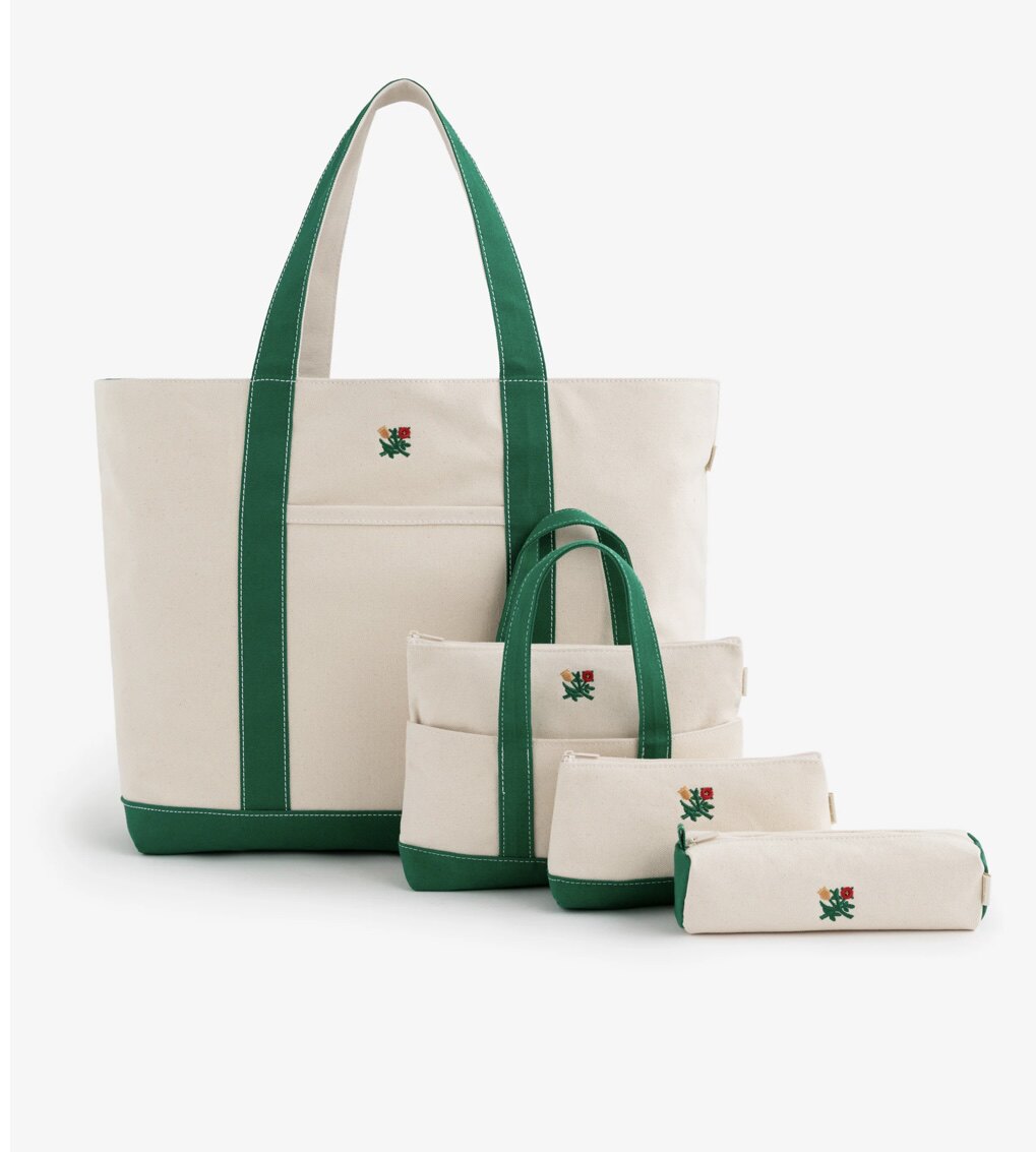 Aime Leon Dore Crest Contrast Tote重磅大容量刺繡帆布托特包潮|托特