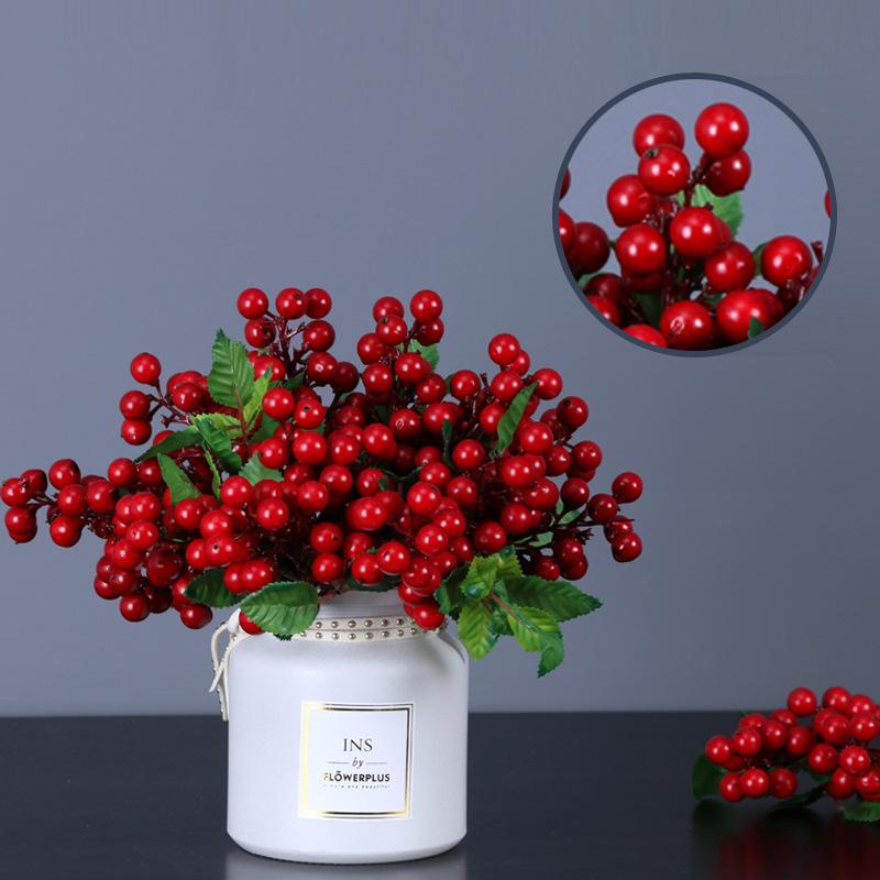 Simulation foam small berries photography props home flower arrangement simulation berry Christmas decoration blueberry fruit red berries