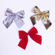 Christmas decorations Christmas tree hanging decoration 5 5cm small butterfly knot 12 pieces of gold and silver red three-color small butterfly knot