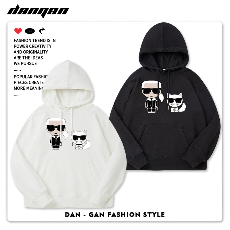 The Caesar of the Fashion World, Karl Lagerfeld, Hooded Sweatshirt, Sunglasses, Cat Clothing, Spring, Autumn, and Winter