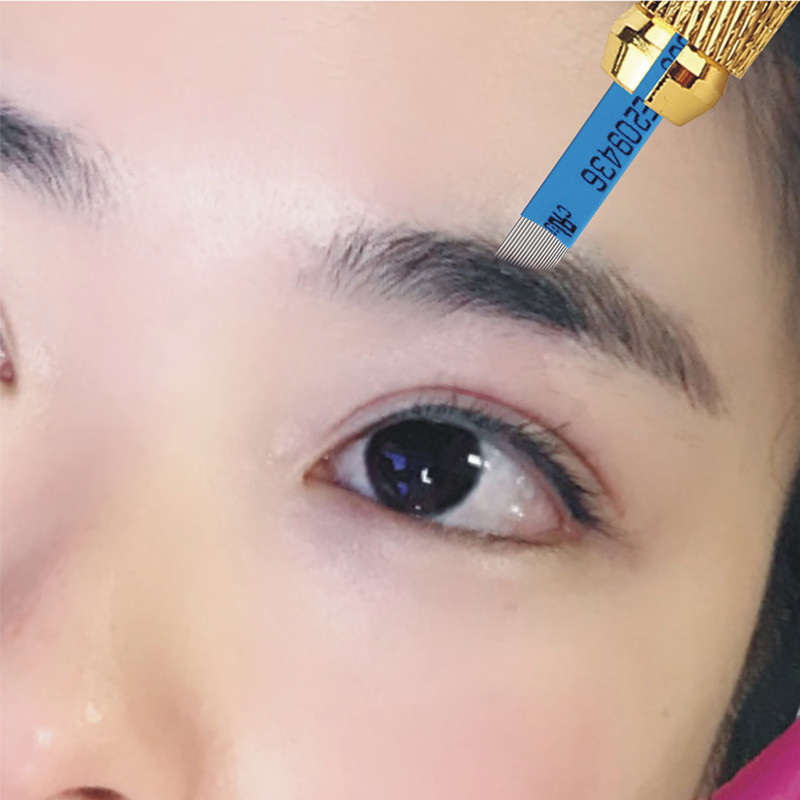 Embroidery manual blade Chinese blue 14-pin 18-pin line eyebrow mist needle cross pen coloring supplies