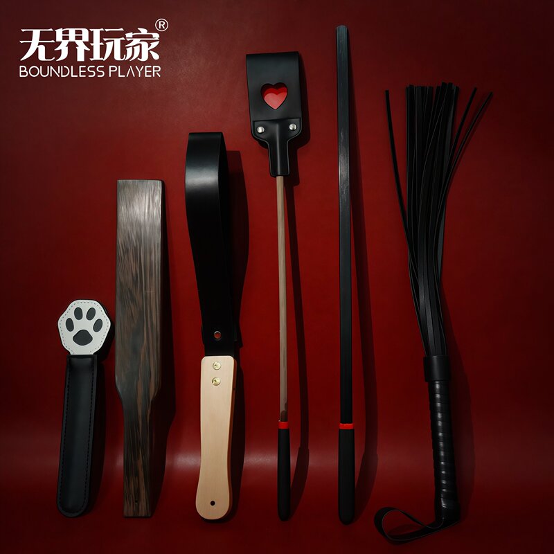 Unbounded Player*Sp Leather Whip Horsewhip Ruler Paddle Teaching Whip Loose Whip Rattan Cat Paw Whip Cosplay Set Props