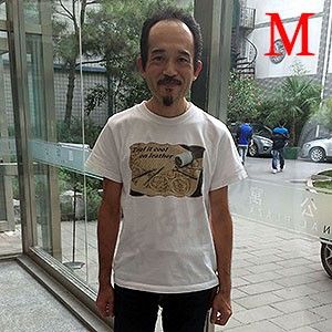 S M L code Japanese Grand Tsukichi Takayuki Sheredami Sculpture Commemorative t-shirt -5138