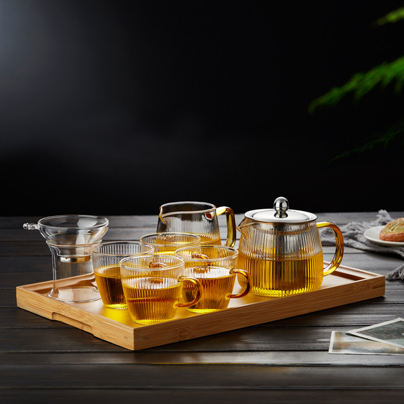 Green Changming glass teapot office reception small tea table tea ceremony home simple living room Kung Fu tea set
