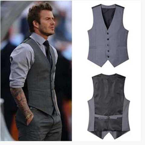 Men's Slim-Fit Suit Vest for Spring and Autumn, Professional British Style, Plus Size, Groomsmen Vest, Korean Style Trendy Formal Suit Vest for Men