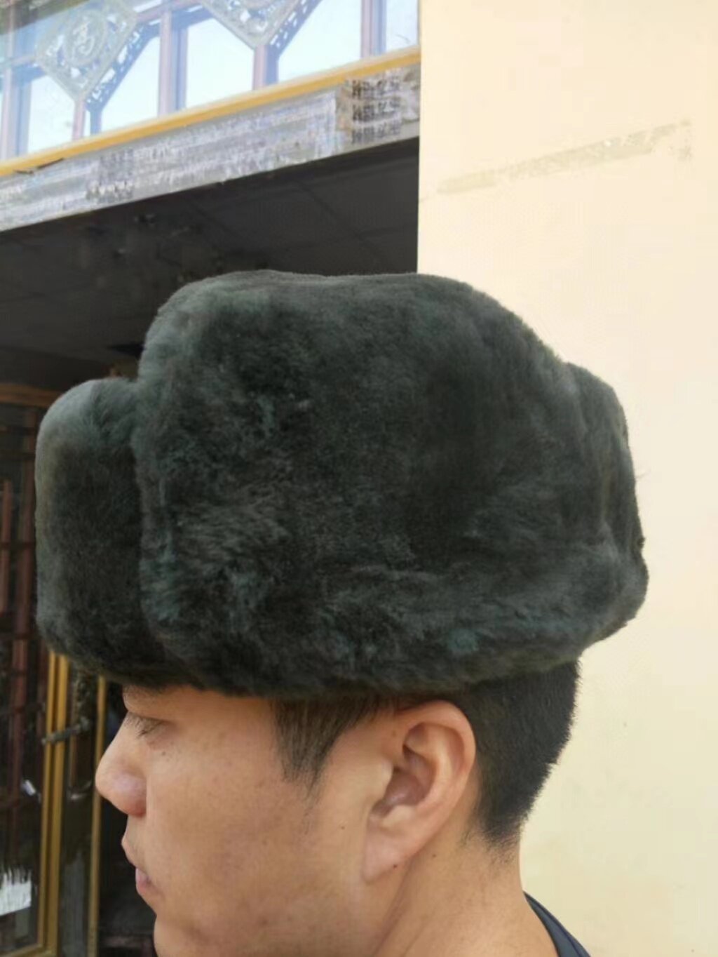 Lei Feng cap men's cotton cap warm and suede thickened planting cap warm area anti-cold and anti-freeze thickened leather cap