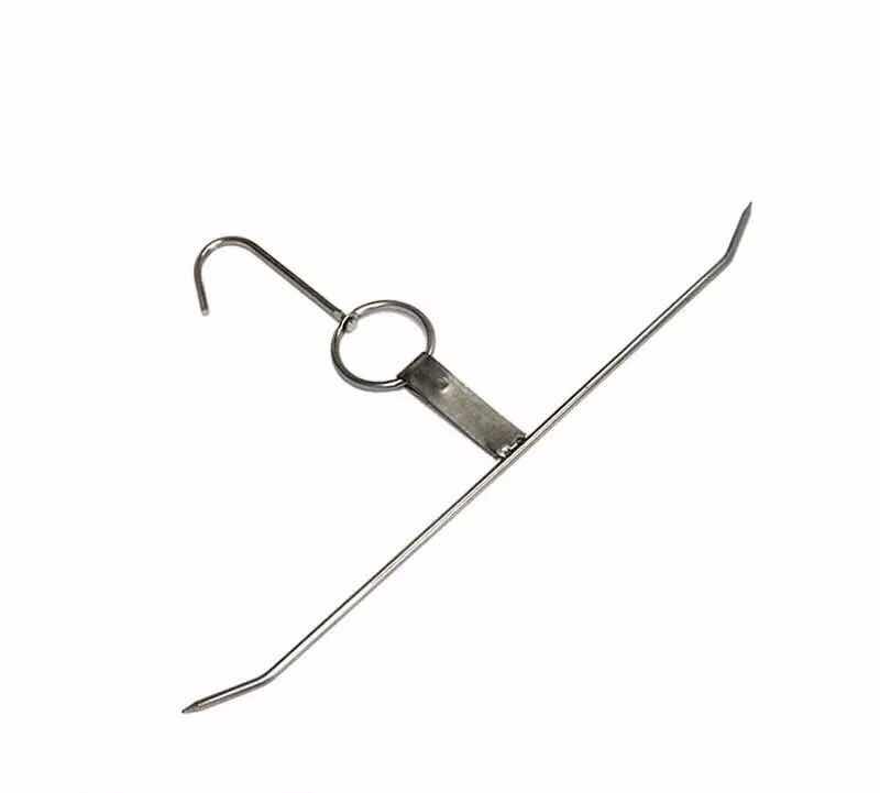 Stainless steel extra coarse char siu ring Hong Kong-style three-layer char Siu ring Pipa fork Pigeon ring Chicken wing fork Roast duck accessories