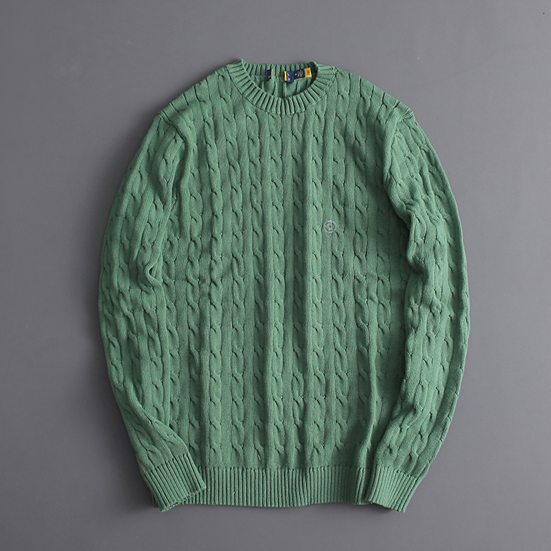 10-Color New Style Unisex Long-Sleeved Round-Neck Twist Knit Sweater Loose-Fitting Wool Knitwear