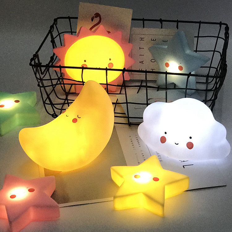 ins Popular Cute Smiling Face Cloud Star Moon Soothing Glowing Night Light Breastfeeding Lamp Baby Sleep Companion Toy ins Popular Cute Smiling Face Cloud Star Moon Soothing Glowing Night Light Breastfeeding Lamp Baby Sleep Companion Toy