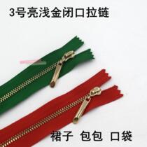 3 # metal real copper bright light gold closed with lock zipped wrap bag pocket cuffs with dress back special decorations