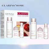 Clarins, осветляющий белый комплект, эссенция для подчеркивания естественного сияния кожи в ампулах, лосьон, 3 предмета, интенсивное увлажнение