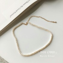 MINICYBER natural pearl necklace 925 sterling silver gilded summer niche original 2021 New choker jewelry