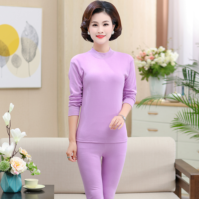 Mẹ mens đồ lót ấm áp và womens đất quần mùa thu thư viện bộ bông quần áo lót trong quần dây già.