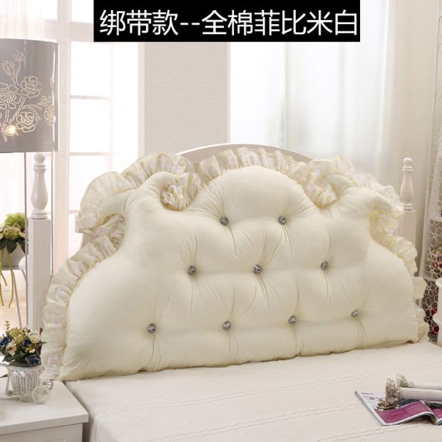 Cotton Princess Bedside Cushion Core Bed Gối tựa lưng lớn Cotton dài Gối Eo Tatami Headboard Soft Case - Trở lại đệm / Bolsters gối ghế sofa