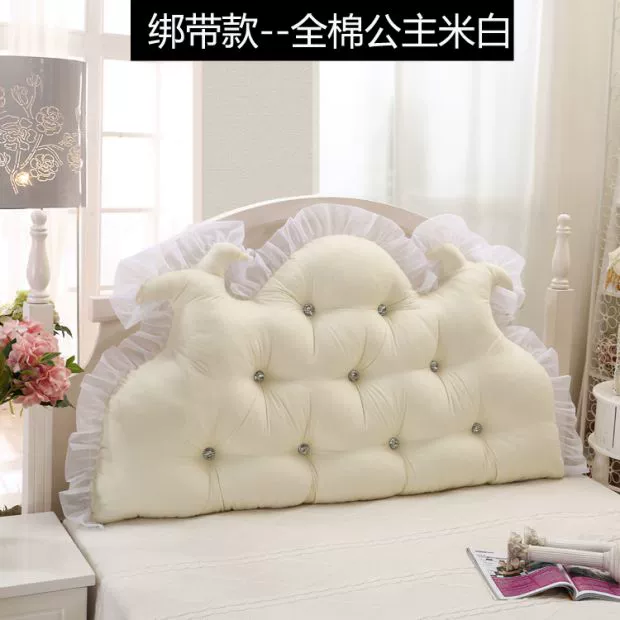 Cotton Princess Bedside Cushion Core Bed Gối tựa lưng lớn Cotton dài Gối Eo Tatami Headboard Soft Case - Trở lại đệm / Bolsters