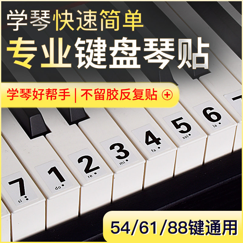 Piano Keyboard Sticker 88 Key Professional 61 Key 54 Key Child Adult Electronic Qin Spectral Notes Key Stickers